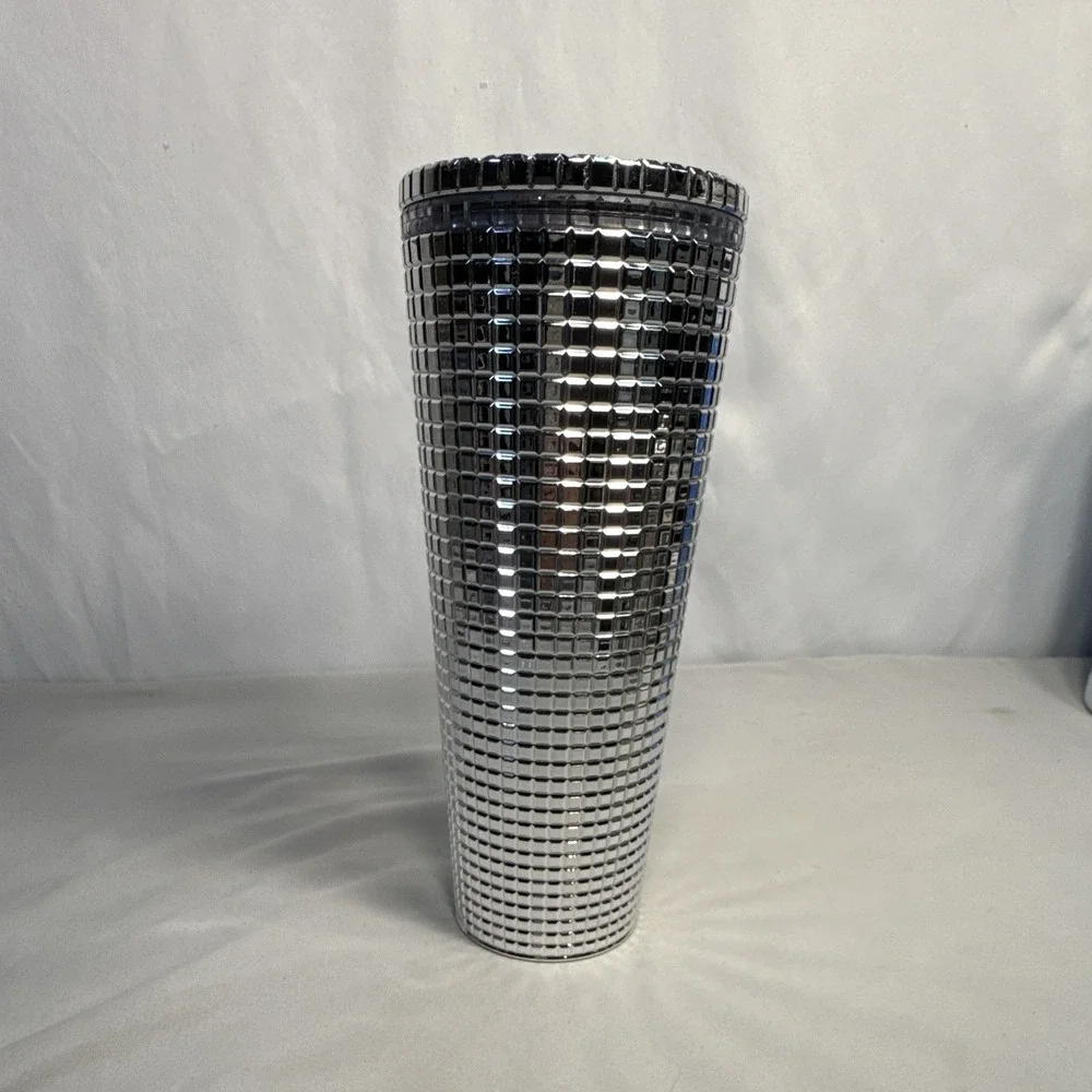 Starbucks Silver Studded Mirror Disco Ball Grid Tumbler w/ Lid - Coffee & Tea